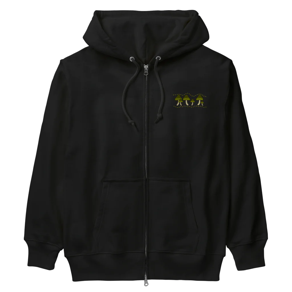 キノコ図館のNo.1 アイシメジ（せいれつ） Heavyweight Zip Hoodie