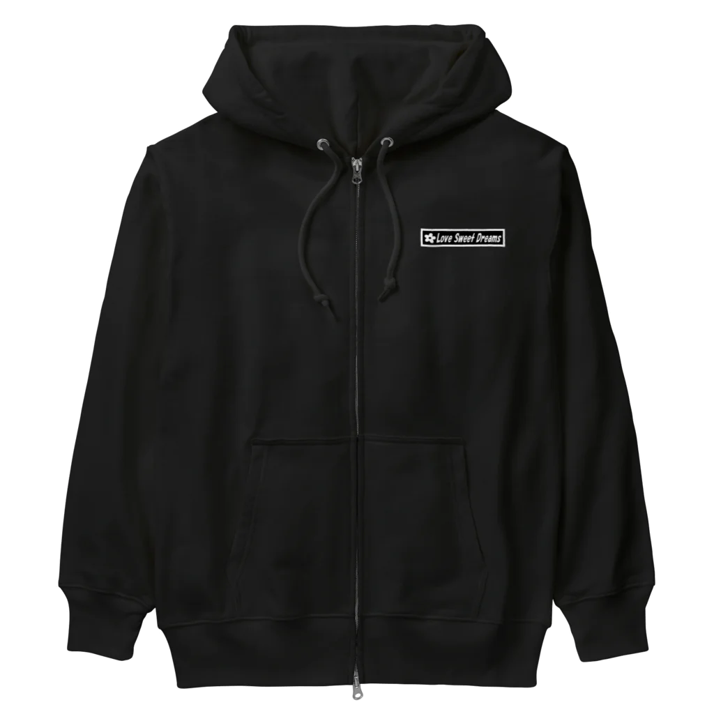 NOIR（ノアール）のLSD　ロゴ　白 Heavyweight Zip Hoodie