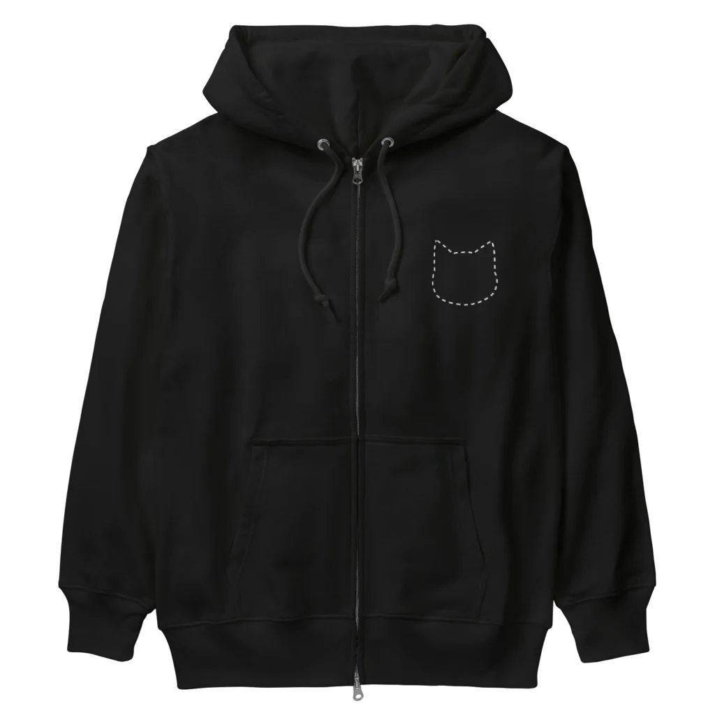 透藤るいのとうめいねこちゃん(白) Heavyweight Zip Hoodie