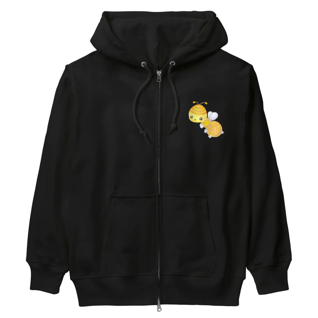 satoayaのアニマルカフェのフードアニマル　ホットケーキ蜂 Heavyweight Zip Hoodie