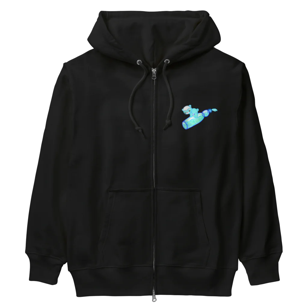 satoayaのアニマルカフェのドリンクマ　ラムネ Heavyweight Zip Hoodie