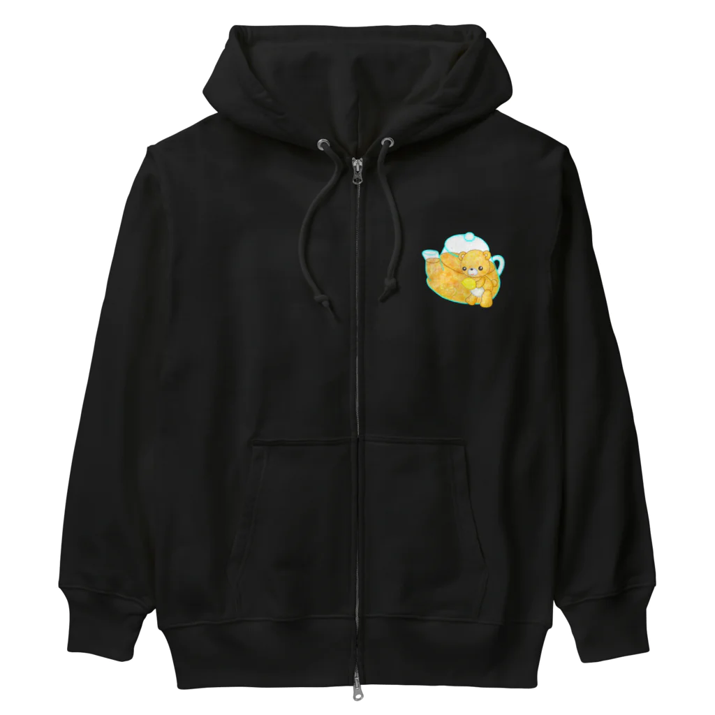 satoayaのアニマルカフェのドリンクマ　レモンティー Heavyweight Zip Hoodie