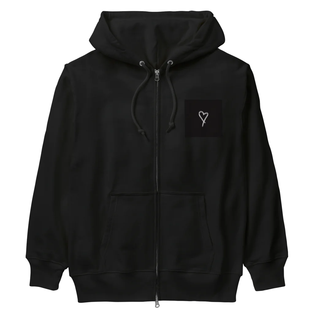 pain08のハート Heavyweight Zip Hoodie