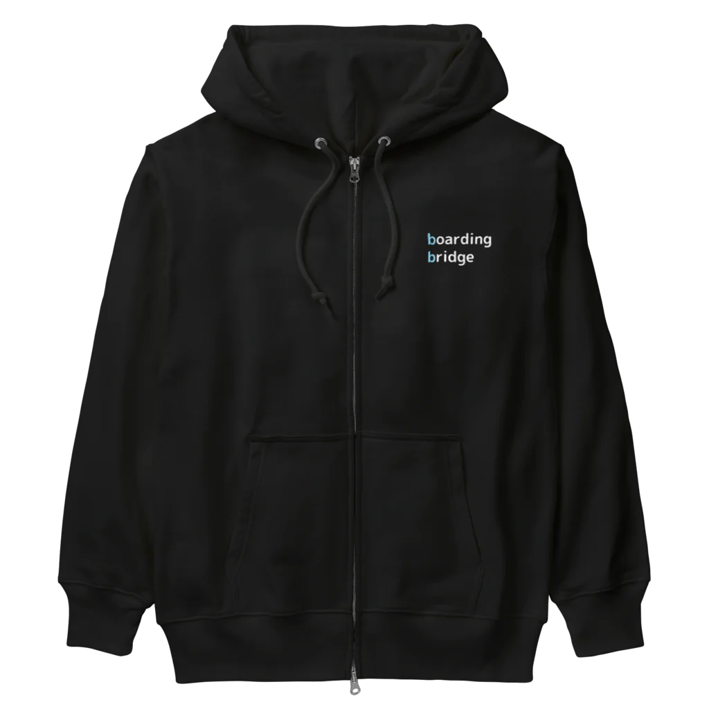 boarding bridgeのbb hoodie (black) ヘビーウェイトジップパーカー