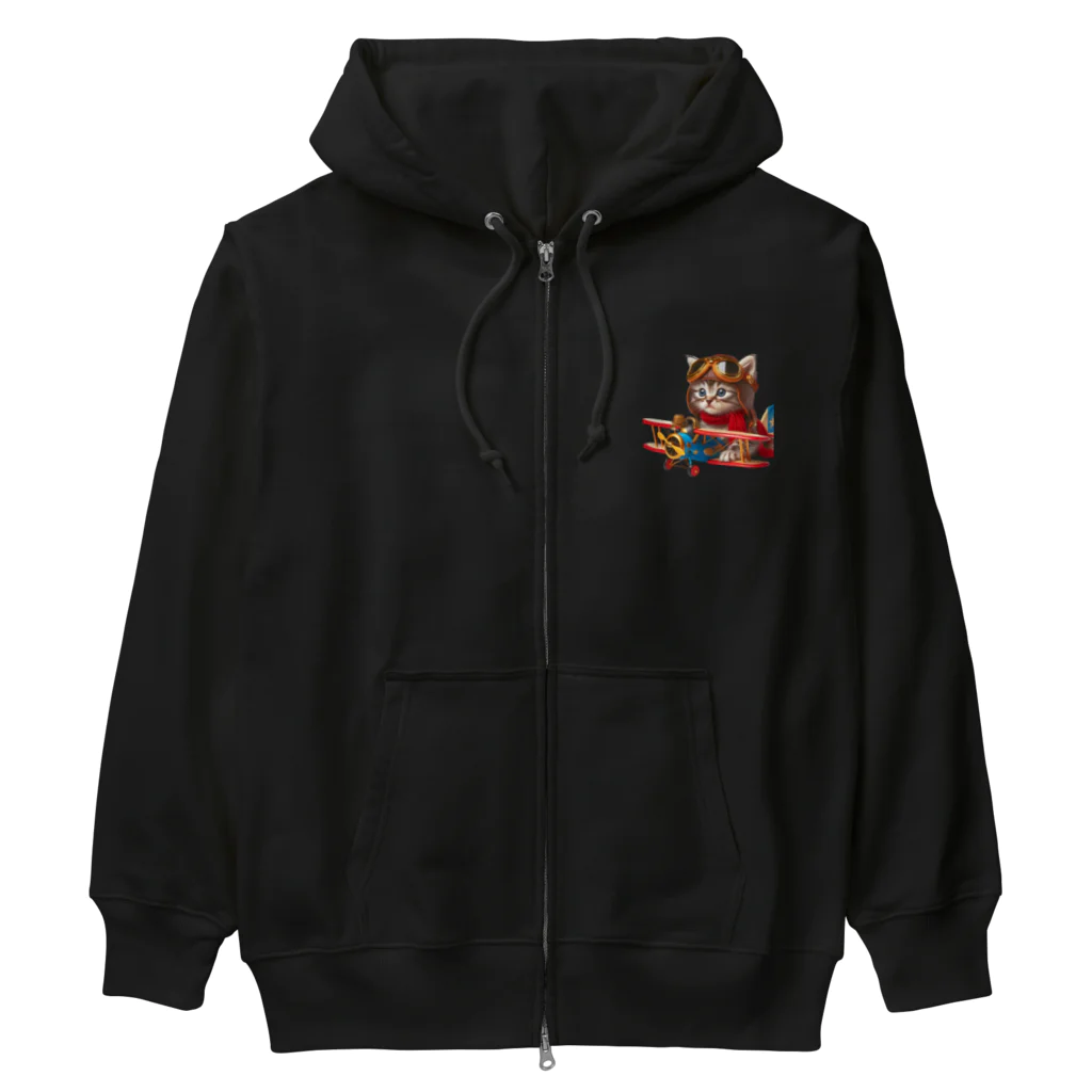 Gu--mimiの*Gu~mimi*パイロットにゃんこ Heavyweight Zip Hoodie