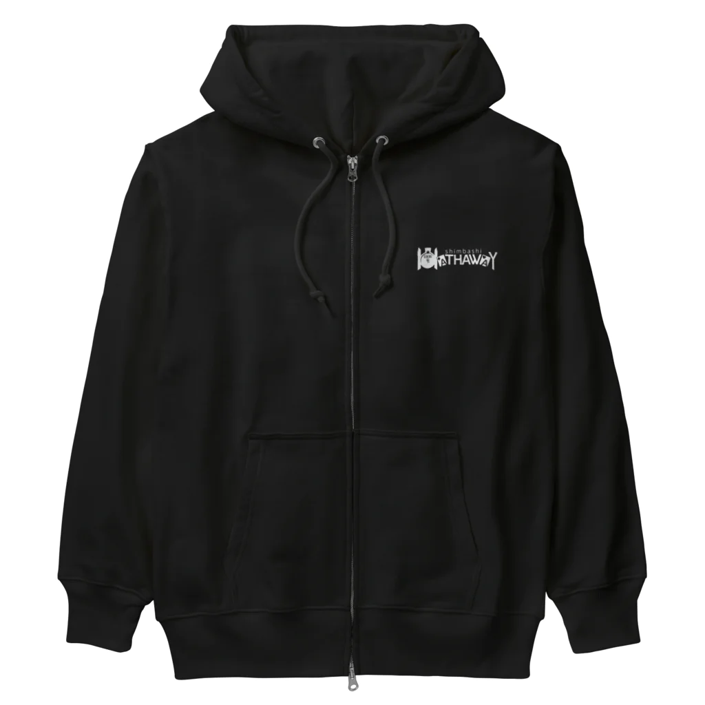 新橋ハサウェイのハサウェイ(ロゴ白) Heavyweight Zip Hoodie