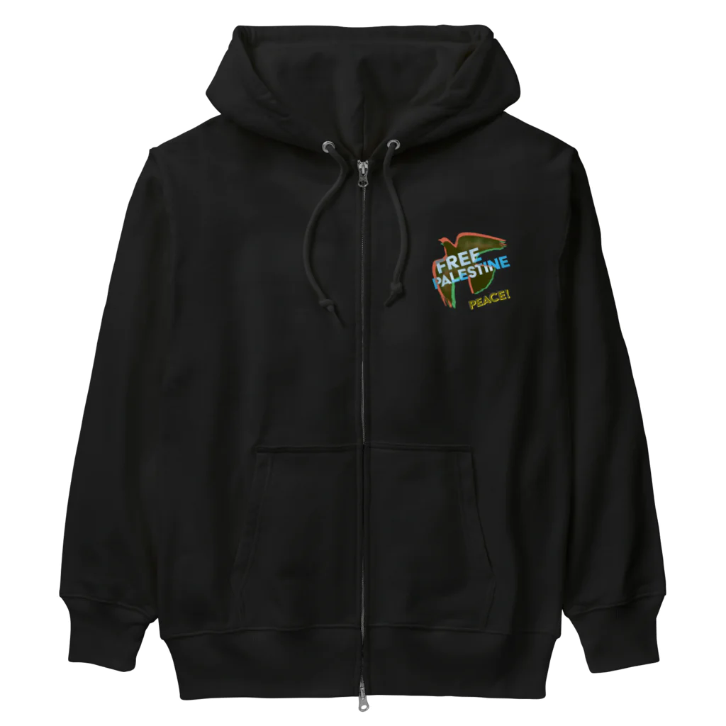 otemochanの【パレスチナ連帯】PEACE Heavyweight Zip Hoodie