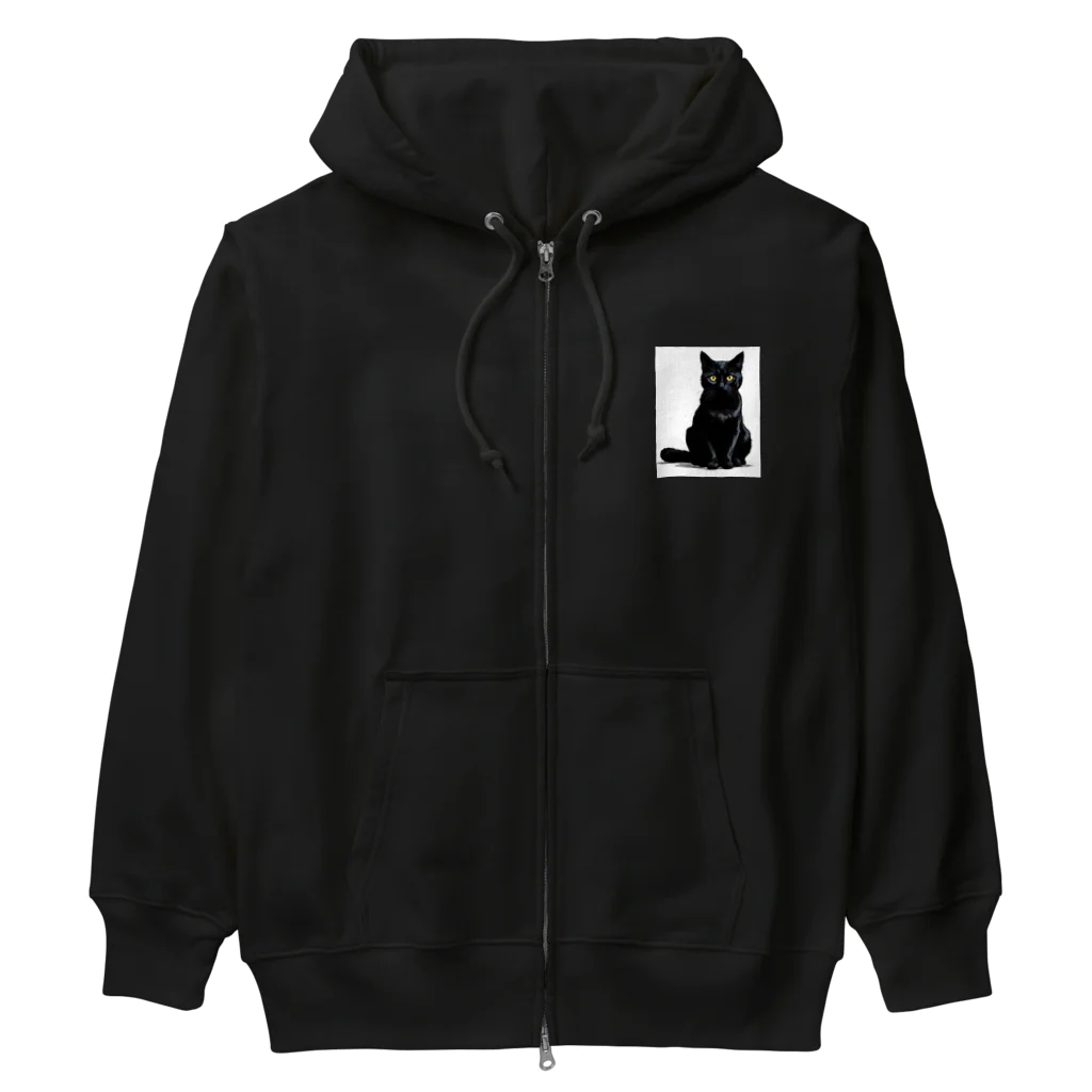 studio eizoの黒猫の思い (=^・^=) Heavyweight Zip Hoodie