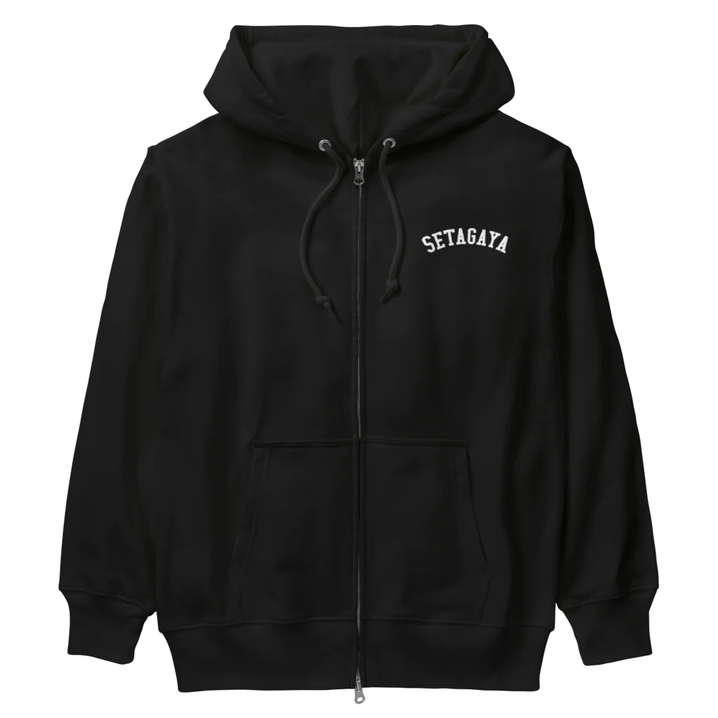 せたが屋さんの世田谷グッズ　ホワイトロゴ（setagaya item) Heavyweight Zip Hoodie