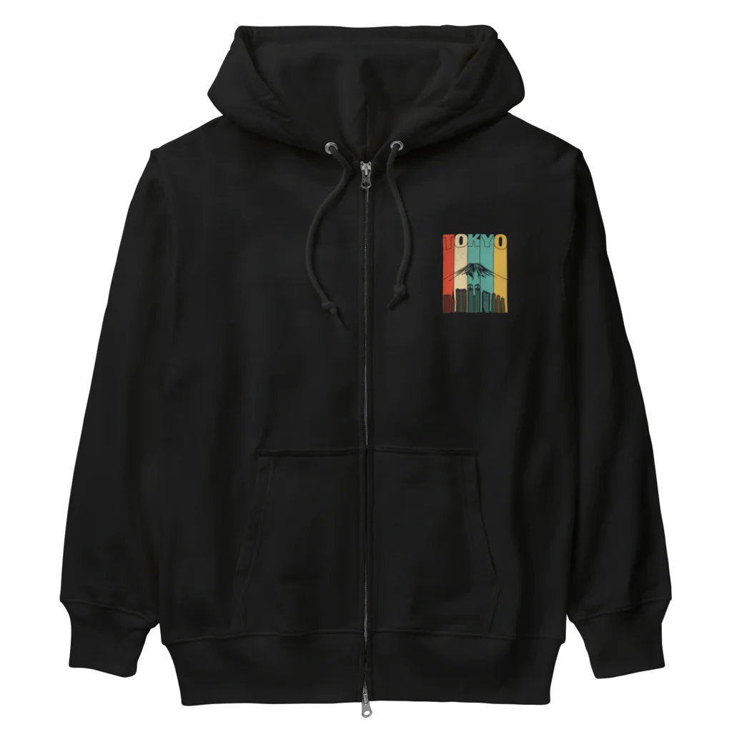 Stylo Tee Shopの東京と富士山 Heavyweight Zip Hoodie