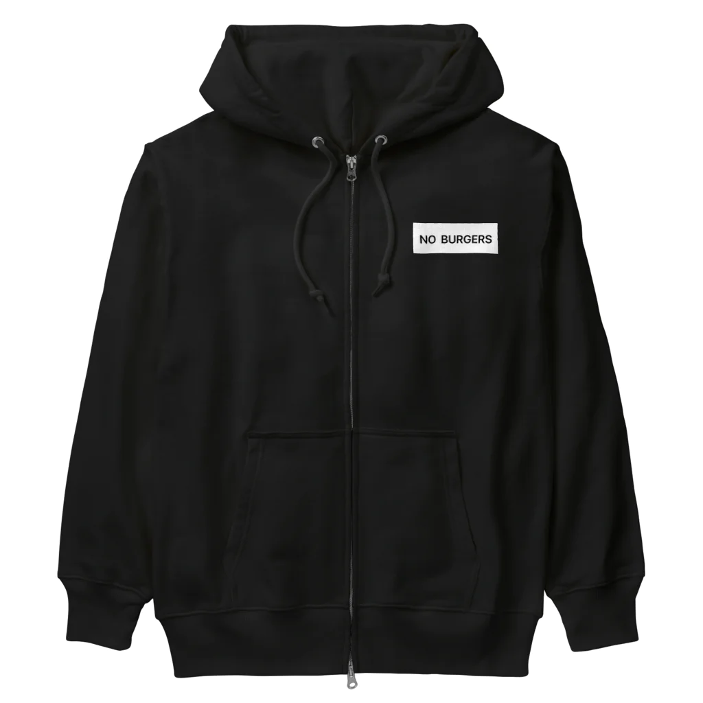 terukenburgers.comのNO BURGERS Heavyweight Zip Hoodie