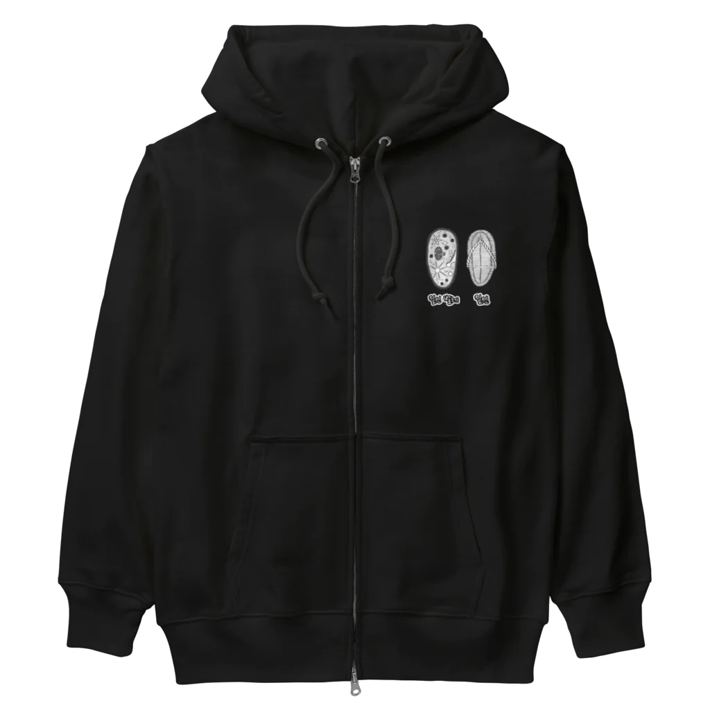 LalaHangeulのゾウリとゾウリムシ　ハングル Heavyweight Zip Hoodie