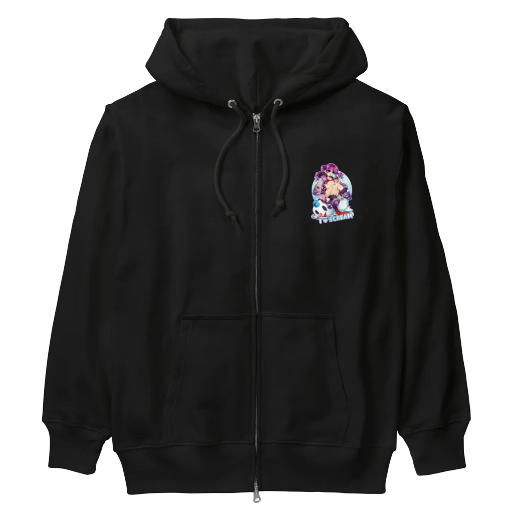 月蝕ざっか店＠SUZURIのI♥SCREAM Heavyweight Zip Hoodie