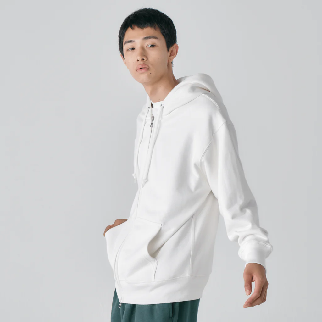 サトウノリコ*のピスピスゆーて寝るネコ【しまミケ】 Heavyweight Zip Hoodie