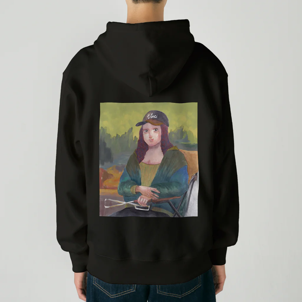 えりチャンの酔いチャンの焚き火する名画のあのヒト Heavyweight Zip Hoodie