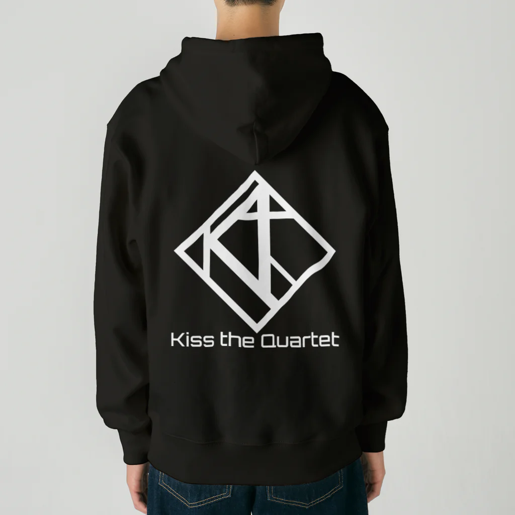 Kiss the Quartet (キスカル)のホワイトネームロゴ Heavyweight Zip Hoodie