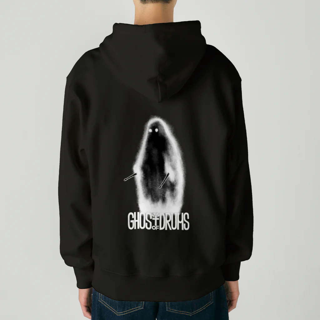 GHOSTOFDRUMSのGHOST ZIP HOODIE ヘビーウェイトジップパーカー