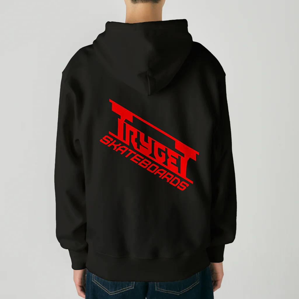 TRYGETサンプル実験中のTRYGET 黒　Ver2 Heavyweight Zip Hoodie