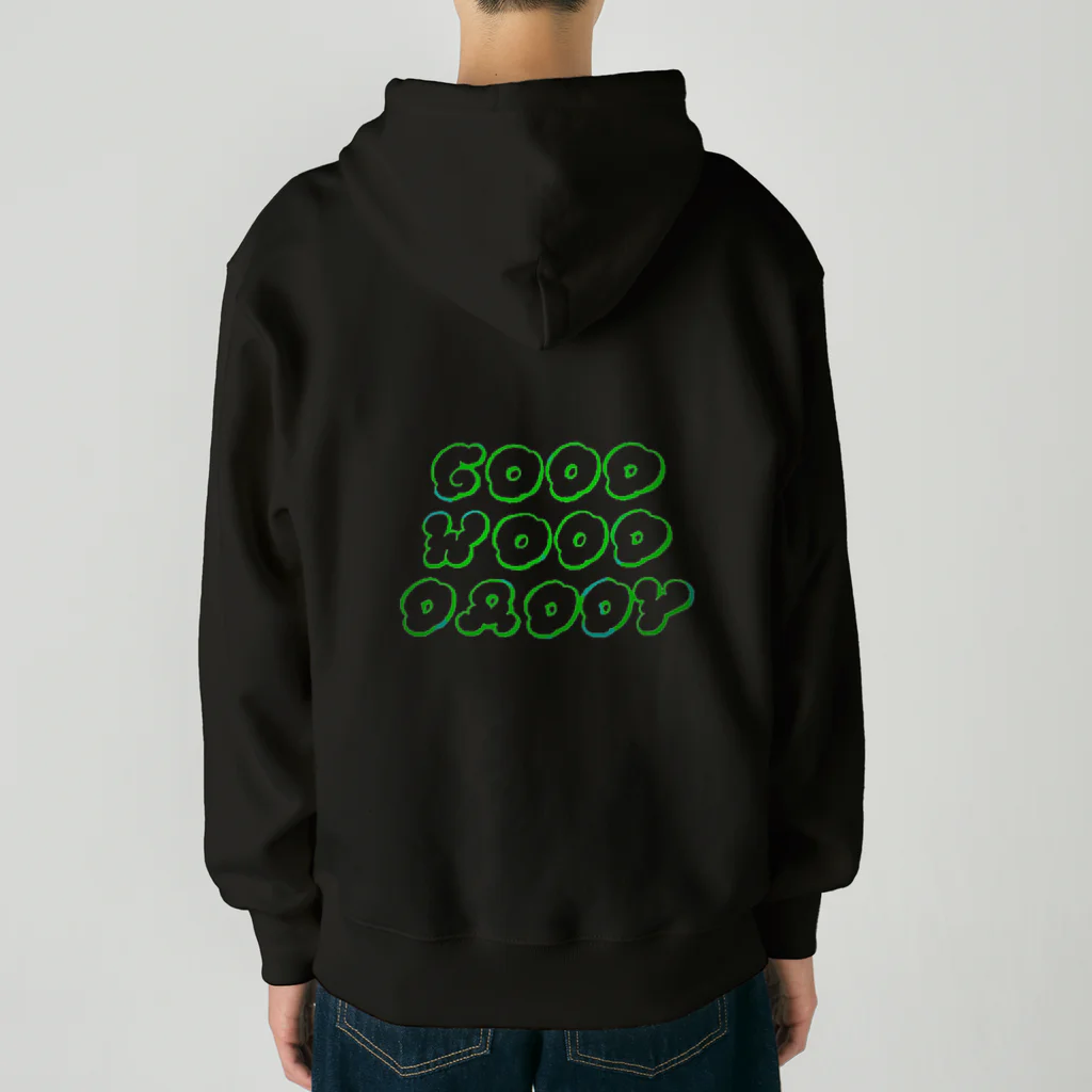 GoodWoodDaddyのGoodWoodDaddy　テキスト　グリーン Heavyweight Zip Hoodie