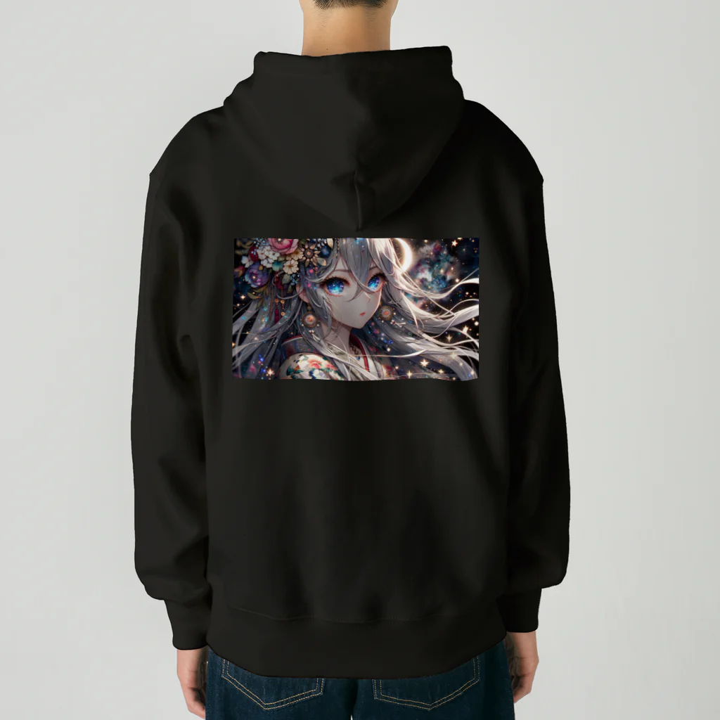 Sesilionの月下の神秘的な夜 Heavyweight Zip Hoodie