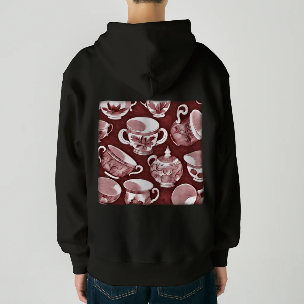 (っ◔◡◔)っ ♥ Le Petit Trésor ♥の花の詩カップ(The Flower Poetry Cup) Heavyweight Zip Hoodie