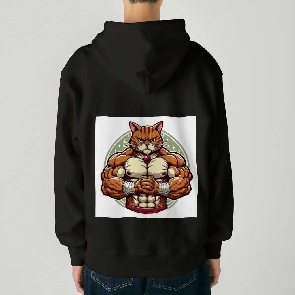 MUSCLE CAT 🐈🐈‍⬛のマッスルキャット　キジ虎 ヘビーウェイトジップパーカー