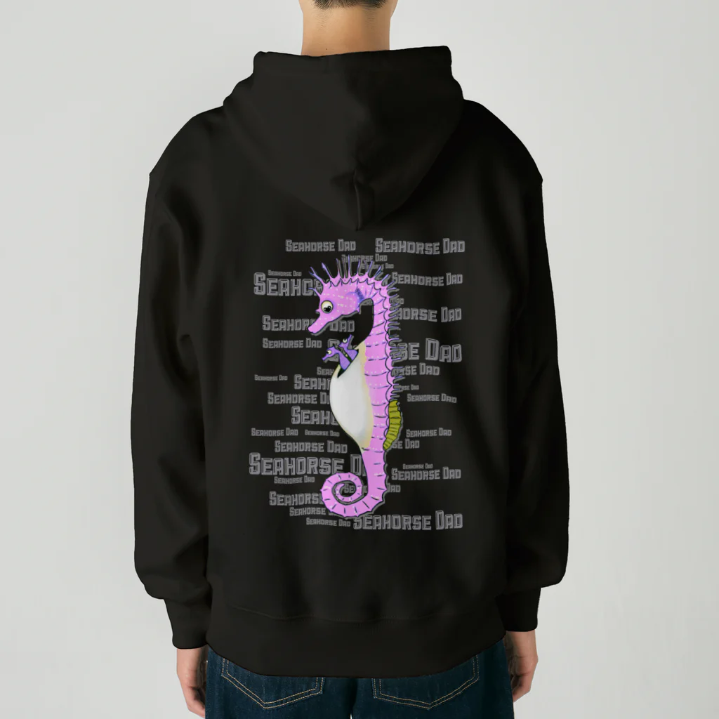 LalaHangeulのSeahorse Dad バックプリント Heavyweight Zip Hoodie