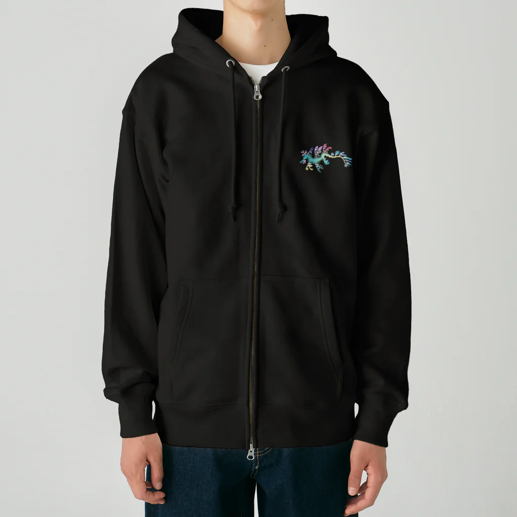 栗坊屋のリーフィーシードラゴン両面プリント（シャツ、パーカーのみ） Heavyweight Zip Hoodie