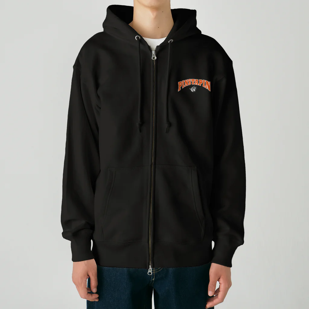 PinstapinのPinstapin カレッジロゴ風 Heavyweight Zip Hoodie