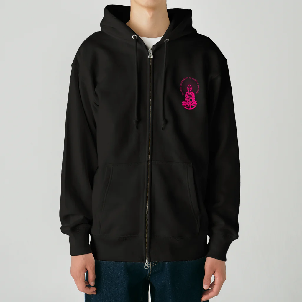 『NG （Niche・Gate）』ニッチゲート-- IN SUZURIの只管打坐h.t.(pink) Heavyweight Zip Hoodie