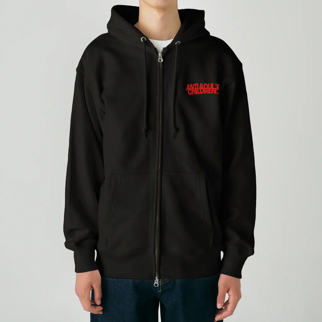 ANTI ADDULT CHILDREN®のXENONxAAC1 HEAVY WEIGHT HOODIE(RED) ヘビーウェイトジップパーカー