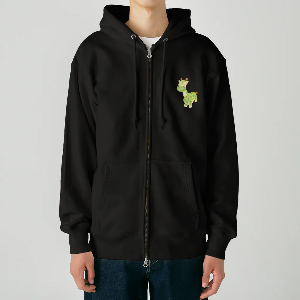 satoayaのアニマルカフェのフルーツアニマル　ラフランスキリン Heavyweight Zip Hoodie