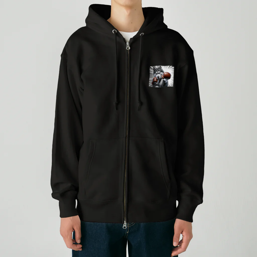 choropperのボクサーハスキー Heavyweight Zip Hoodie