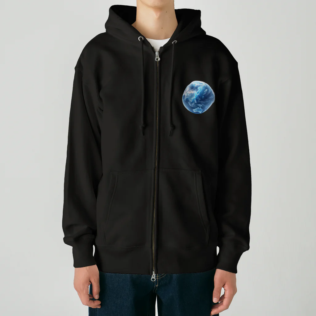 Ryoukaの地球_ガラス玉 Heavyweight Zip Hoodie