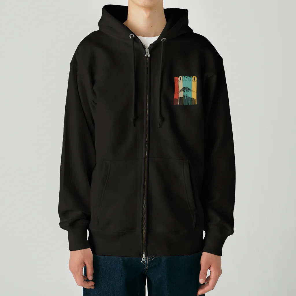 Stylo Tee Shopの東京と富士山 Heavyweight Zip Hoodie