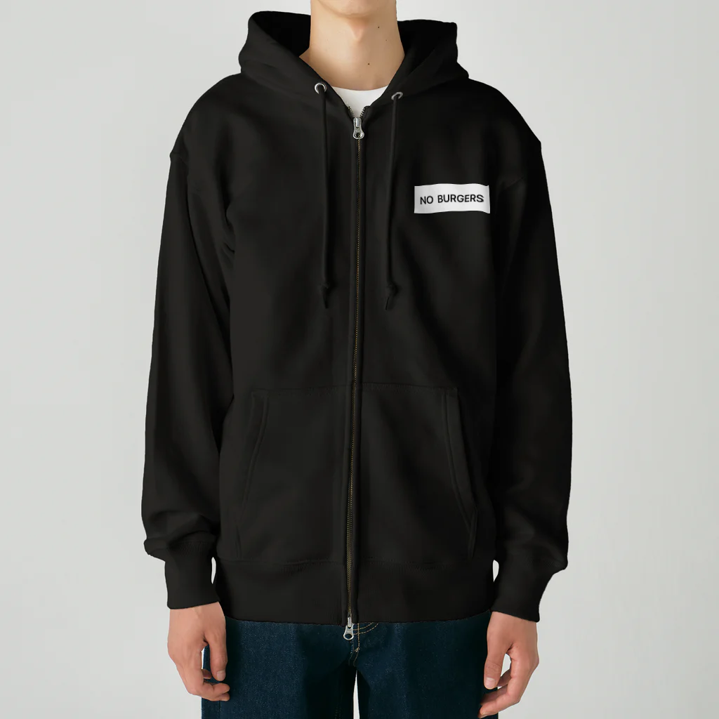 terukenburgers.comのNO BURGERS Heavyweight Zip Hoodie