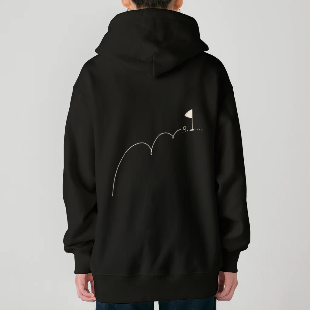 イラスト MONYAAT のホールインワン　ゴルフTシャツ Heavyweight Zip Hoodie