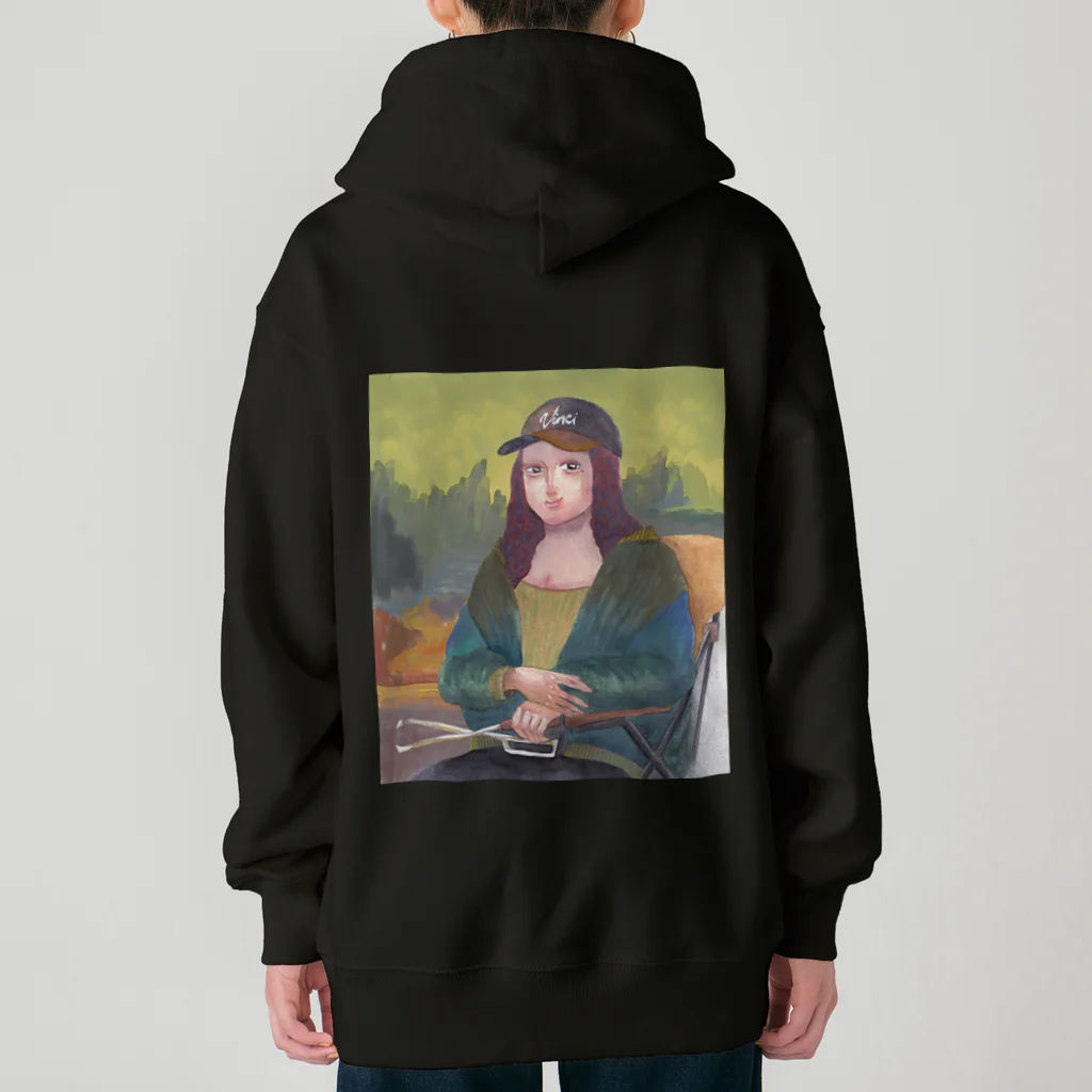 えりチャンの酔いチャンの焚き火する名画のあのヒト Heavyweight Zip Hoodie