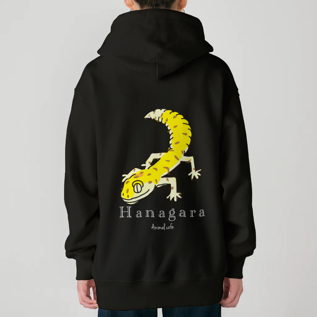 Hanagara animal cafeのモモンガと花柄アニマルカフェのロゴ入り。 Heavyweight Zip Hoodie