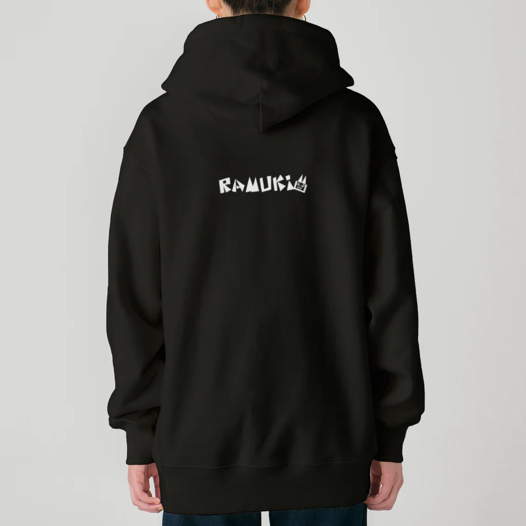 RAMUKiのRide兜（白） Heavyweight Zip Hoodie