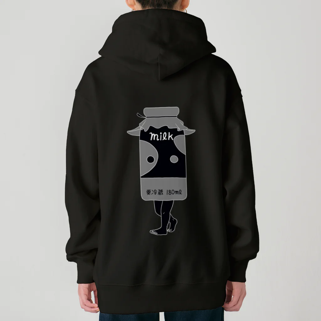 dougaseiseitokoroの足の生えた牛乳瓶 Heavyweight Zip Hoodie