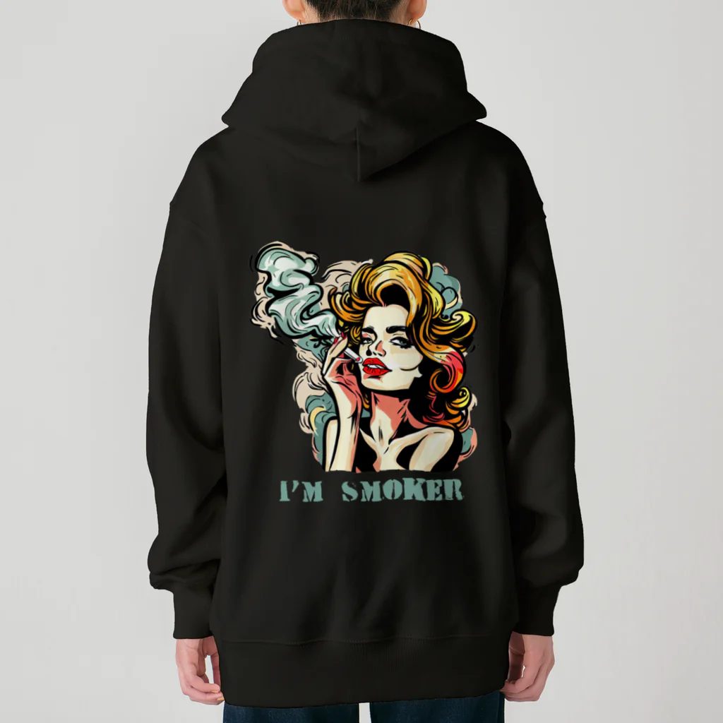 islandmoon13の煙草を吸う美女 Heavyweight Zip Hoodie