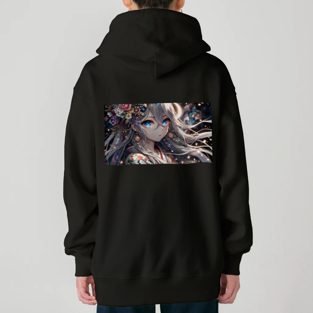 Sesilionの月下の神秘的な夜 Heavyweight Zip Hoodie