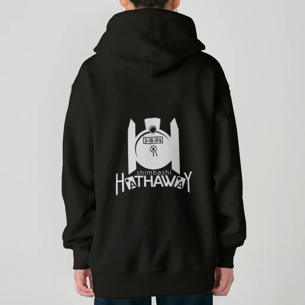 新橋ハサウェイのハサウェイ(ロゴ白) Heavyweight Zip Hoodie