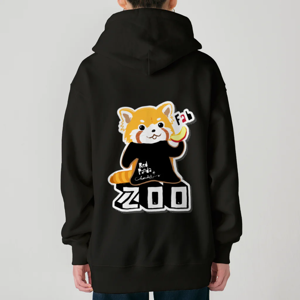 loveclonesのレッサーパンダ 0625 ZOOロゴ りんご大好き柄 Heavyweight Zip Hoodie