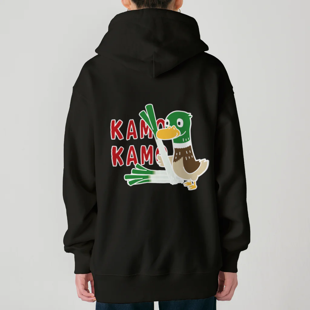 イラスト MONYAAT のバックプリント 鴨カモ カモかも B Heavyweight Zip Hoodie