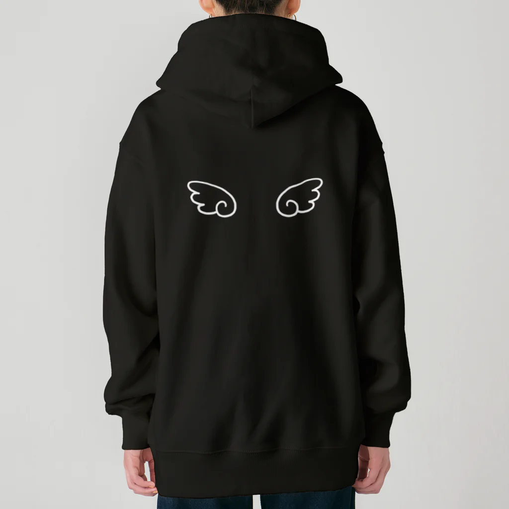 はぬの天使の羽（ホワイト） Heavyweight Zip Hoodie