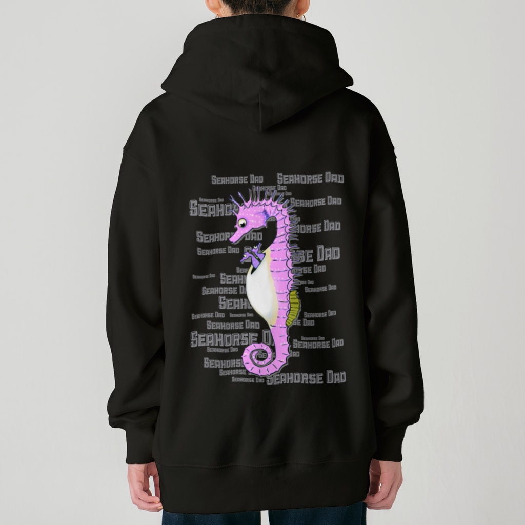 LalaHangeulのSeahorse Dad バックプリント Heavyweight Zip Hoodie