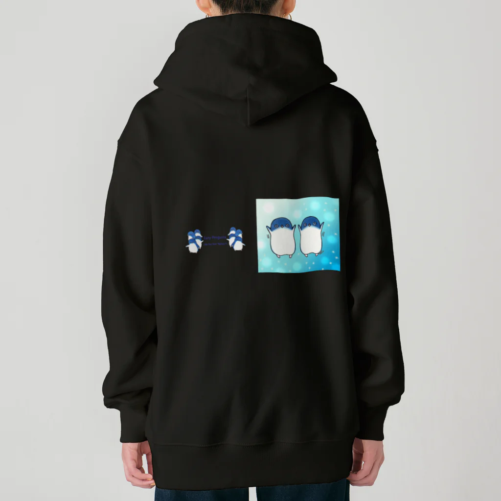 ヤママユ(ヤママユ・ペンギイナ)のふたごのフェアリーペンギン(ロゴあり) Heavyweight Zip Hoodie