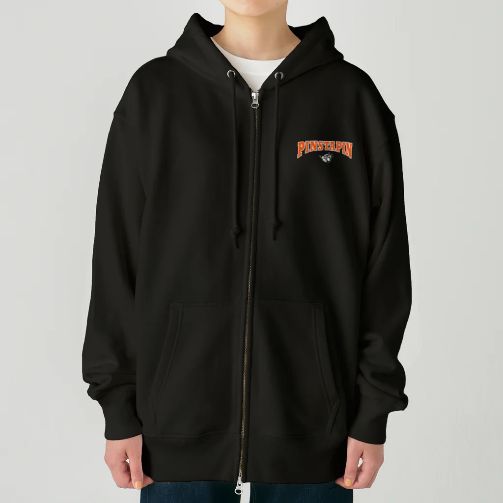 PinstapinのPinstapin カレッジロゴ風 Heavyweight Zip Hoodie